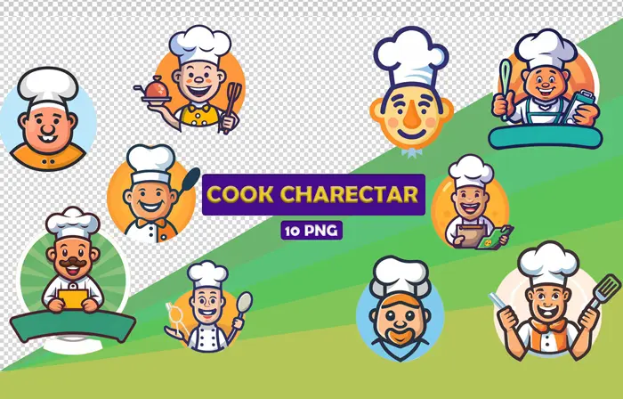cook character design elements pack